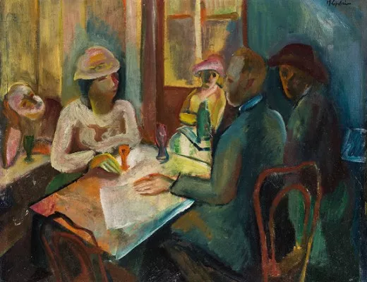 Scène de café